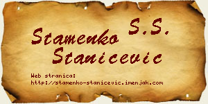 Stamenko Stanićević vizit kartica